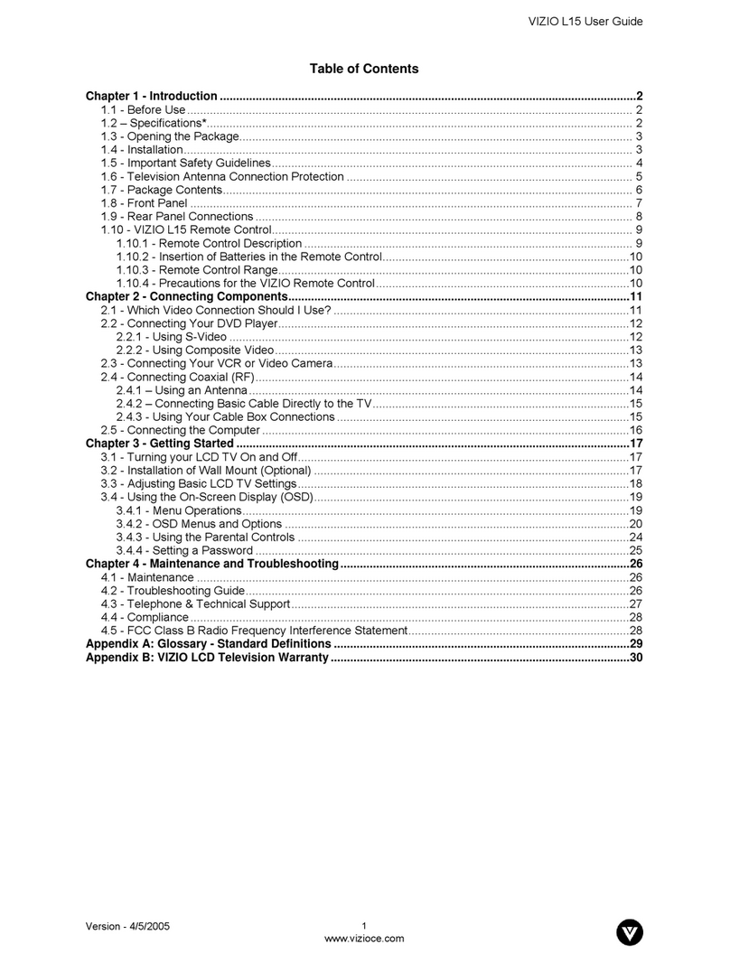 Vizio L15 User manual