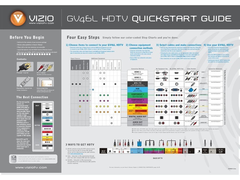 Vizio GV46L HDTV User manual