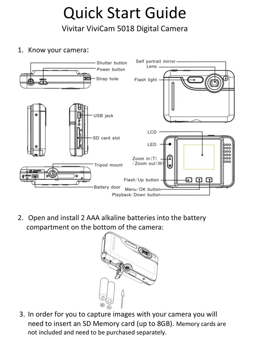 Vivitar ViviCam 5018 User manual Vivitar ViviCam 5018 User manual