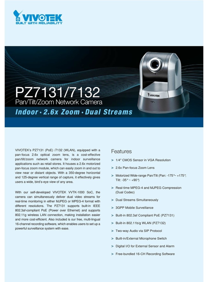 Vivotek PZ7132 User manual