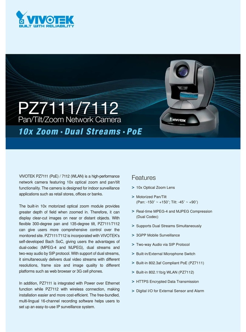 Vivotek PZ7111 Specifications