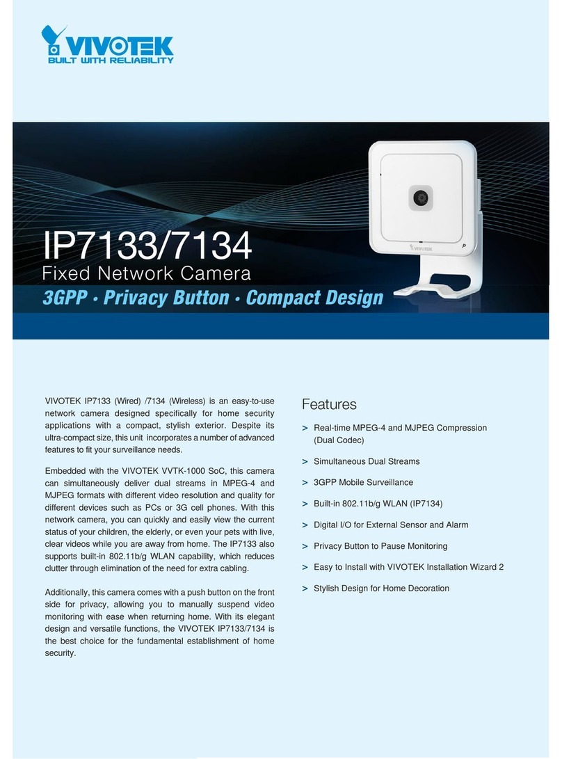Vivotek IP7133 User manual