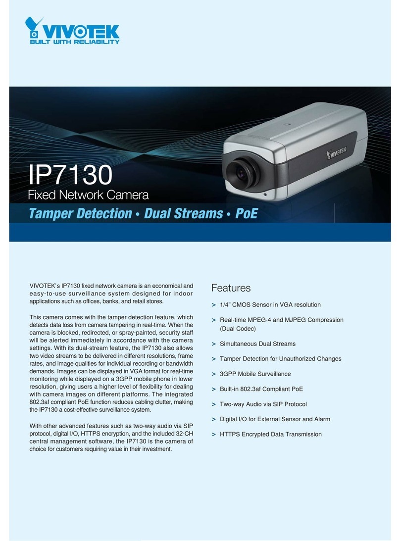 Vivotek IP7130 User manual Vivotek IP7130 User manual