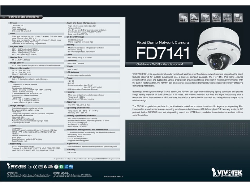 Vivotek FD7141 User manual