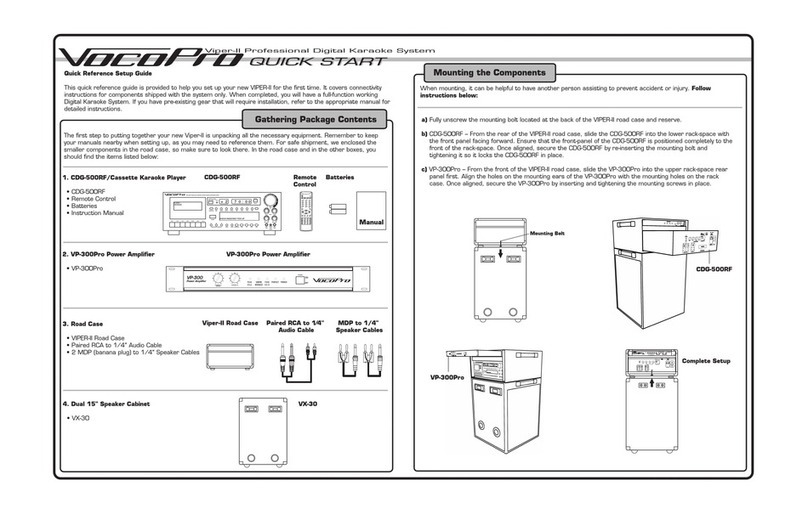 VocoPro VIPER II User manual