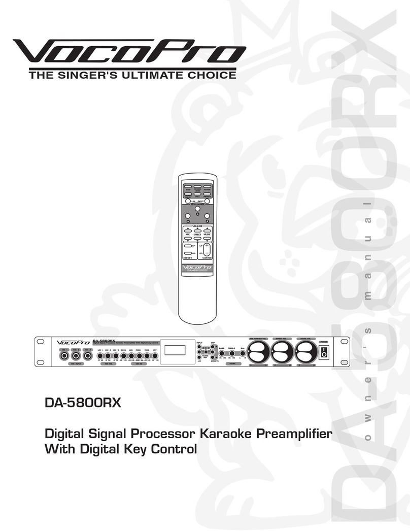 VocoPro DA-5800RX User manual