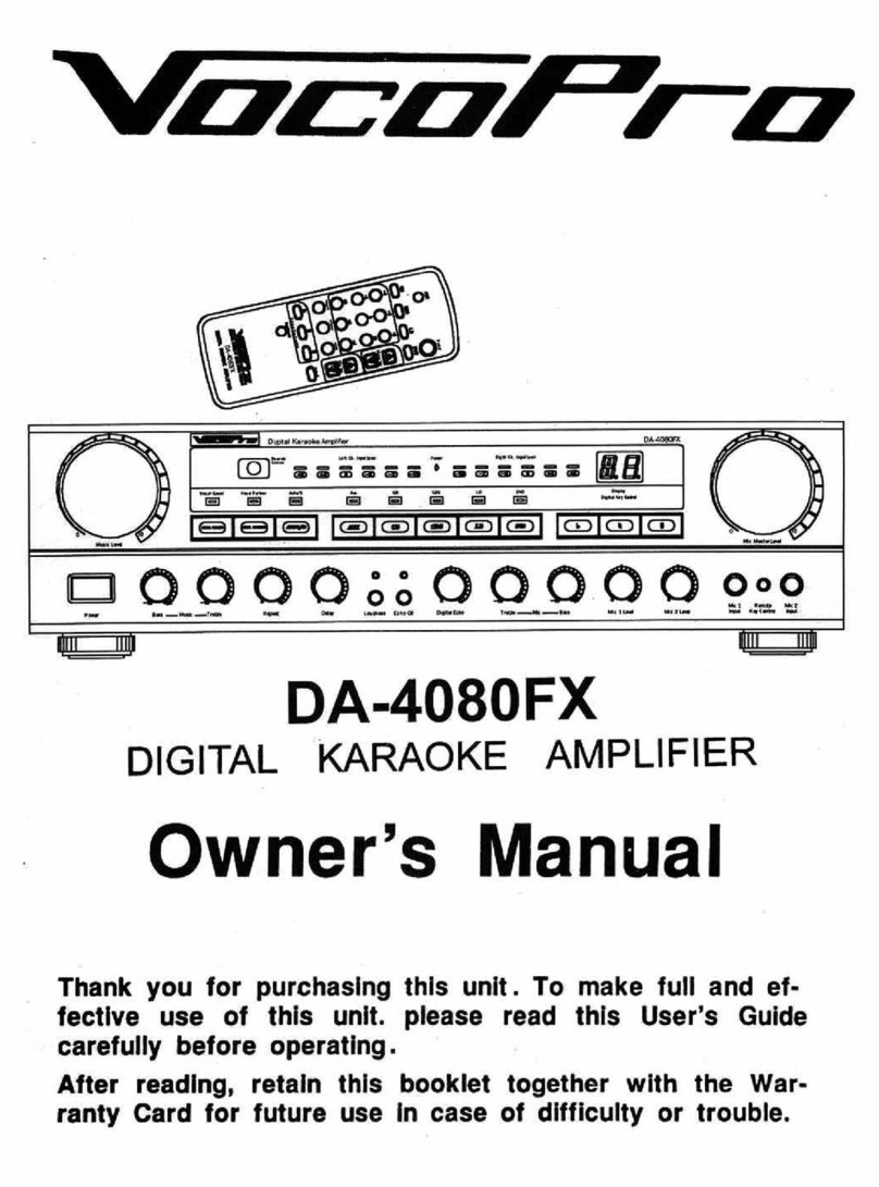 VocoPro DA-4080FX owner's manual