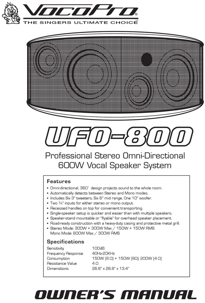 VocoPro UFO-800 owner's manual