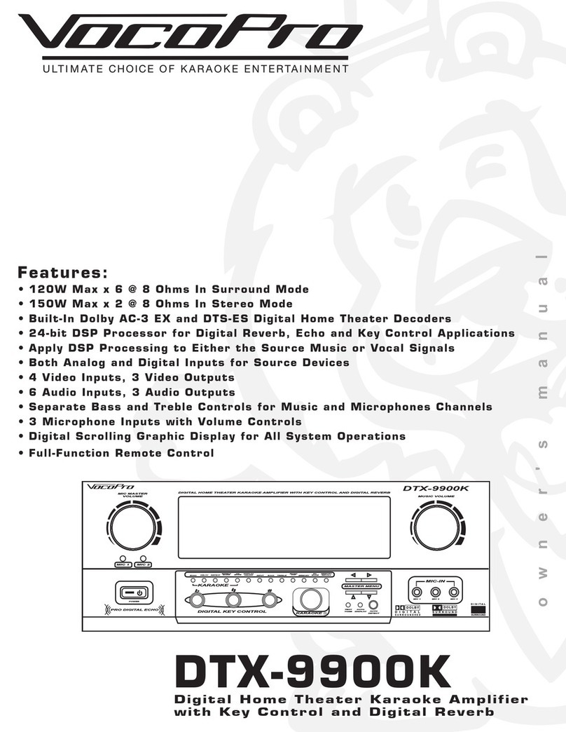 VocoPro DTX-9900K owner's manual