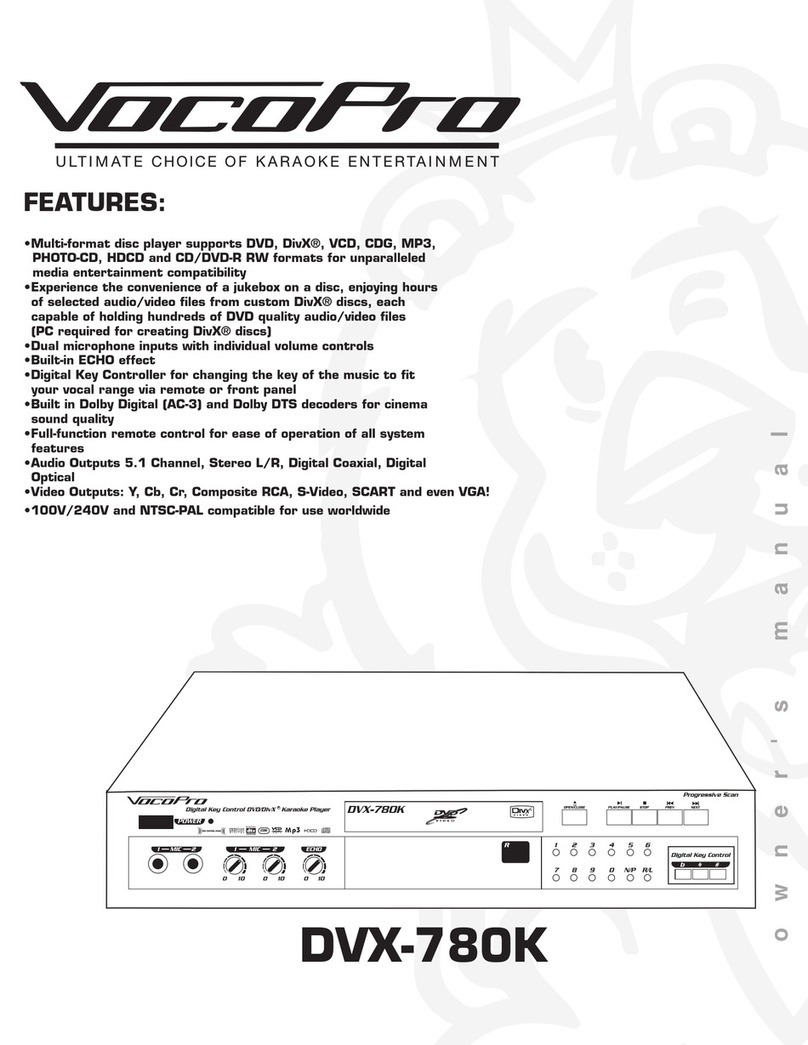 VocoPro DVX-780K User manual
