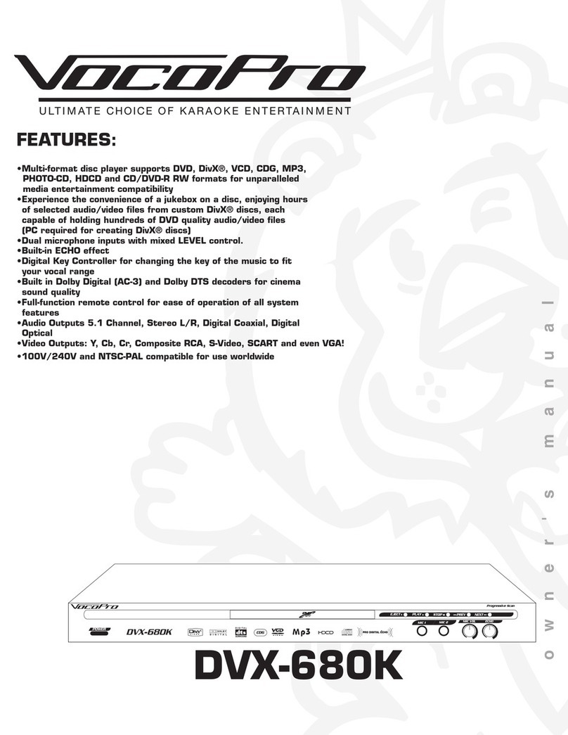 VocoPro DVX-680K owner's manual