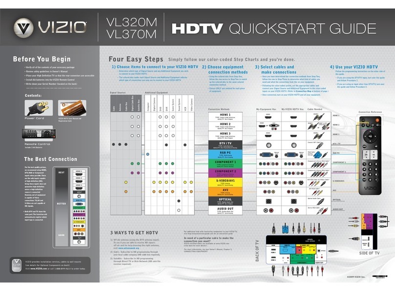 Vizio VL320M - 32" LCD TV User manual
