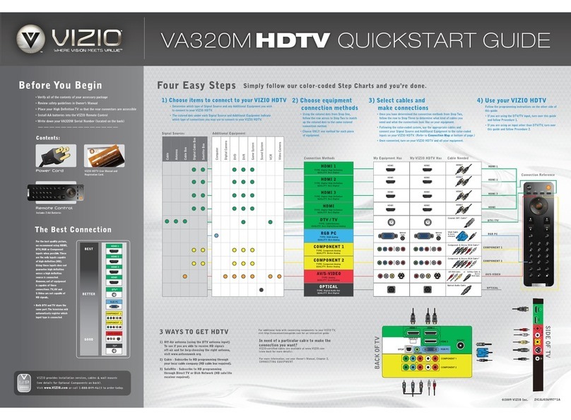 Vizio VA320M - 32" LCD TV User manual