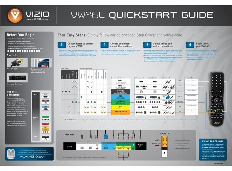 Vizio VW26L - 26 Inch LCD HDTV User manual
