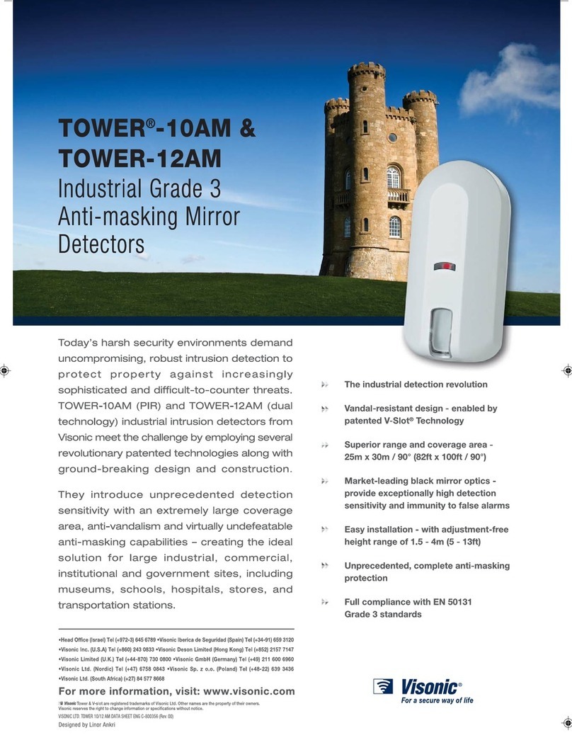 Visonic TOWER 10 AM - User manual