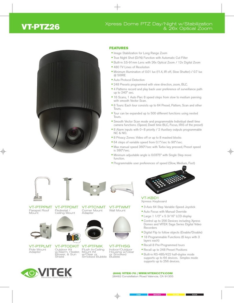 Vitek VT-PTZ26 Specifications