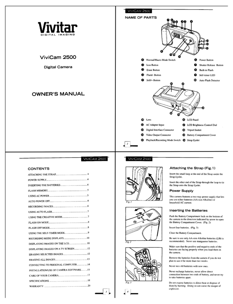 Vivitar Vivicam 2500 User manual