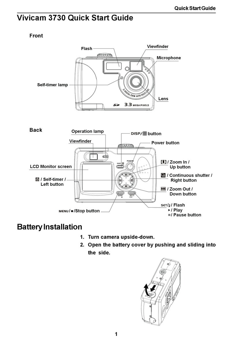 Vivitar ViviCam 3730 quick start guide