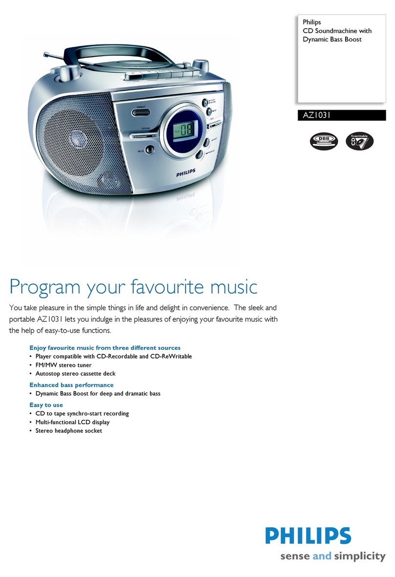 Philips Soundmachine AZ1031 User manual Philips Soundmachine AZ1031 User manual