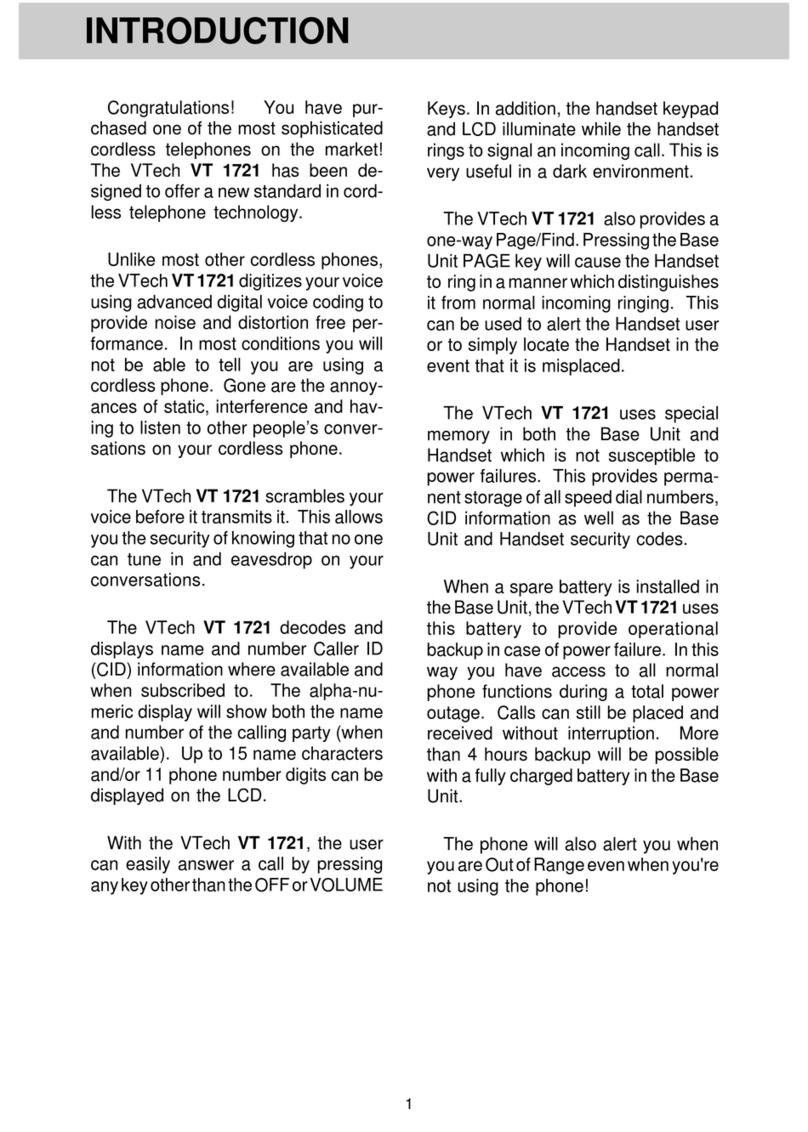 V-tech VT 1721 User manual