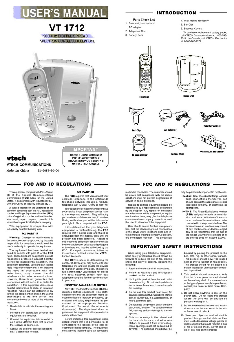 V-tech vt1712 User manual
