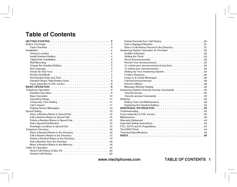 V-tech t2350 User manual