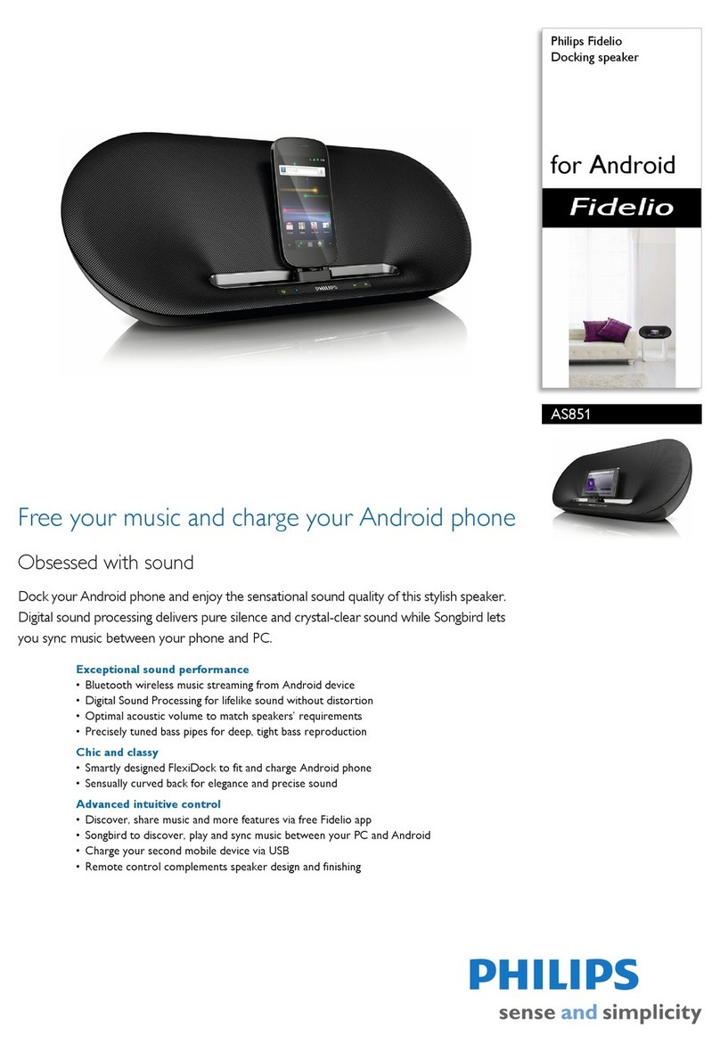Philips Fidelio AS851 User manual