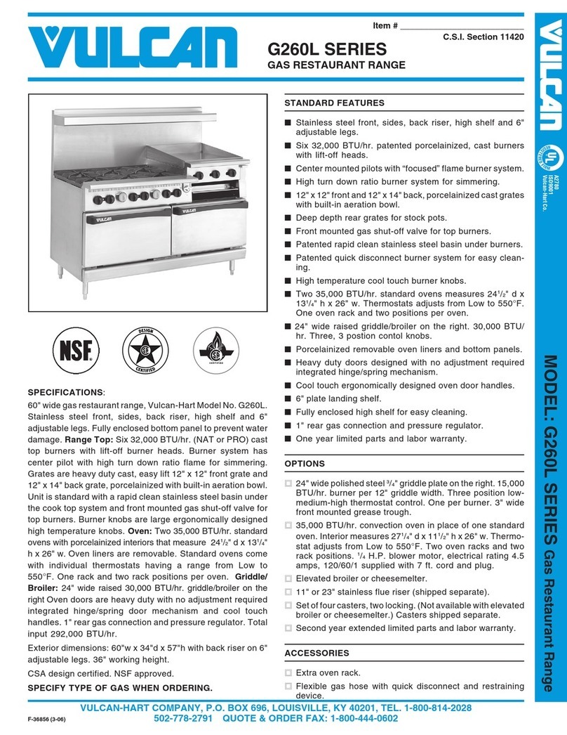 Vulcan-Hart G260L User manual