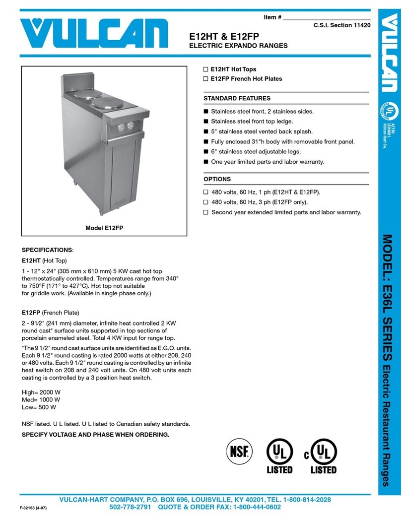 Vulcan-Hart E12FP Specifications
