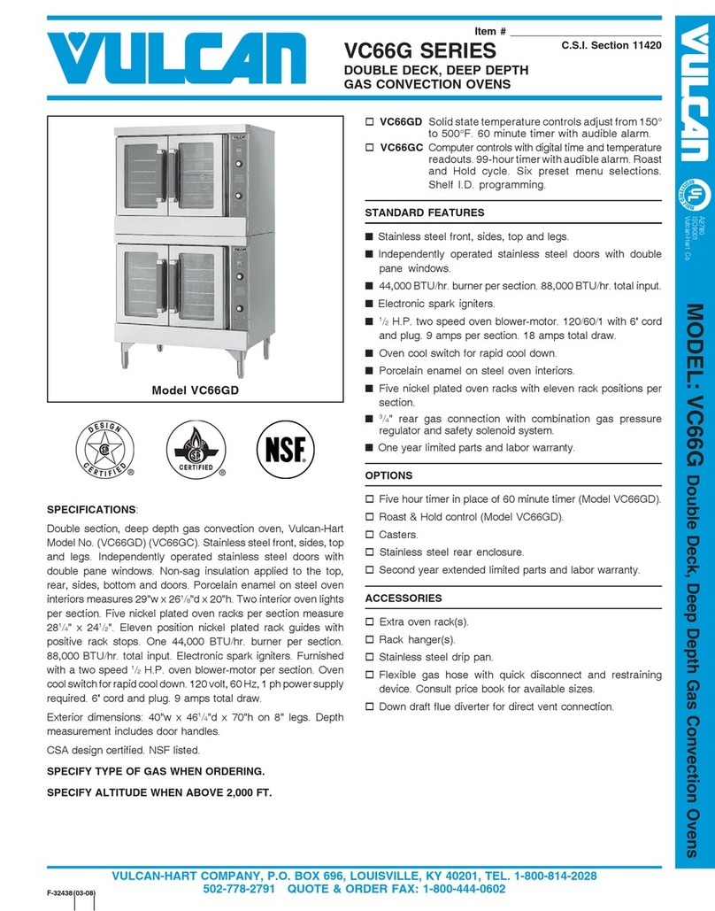 Vulcan-Hart VC66GC ML-136495 User manual