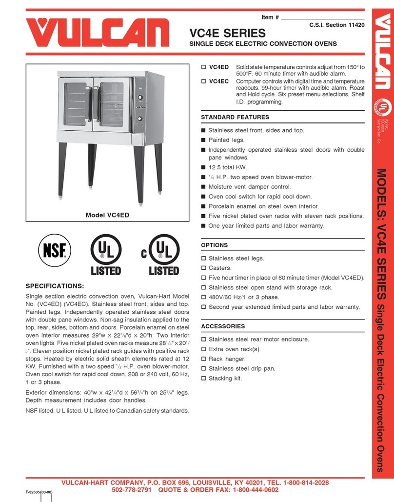 Vulcan-Hart VC4EC User manual Vulcan-Hart VC4EC User manual