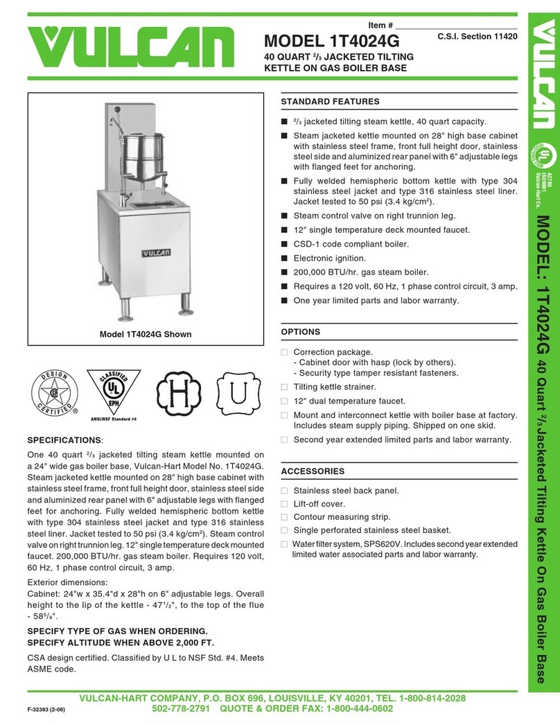 Vulcan-Hart 1T4024G User manual