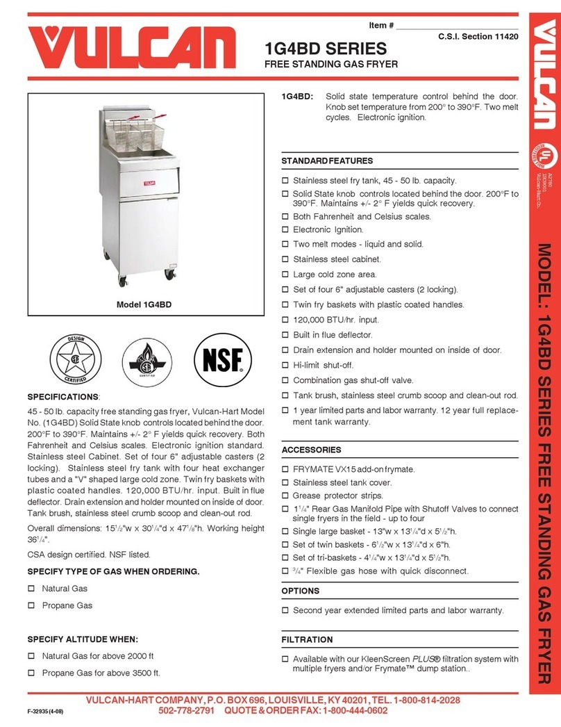 Vulcan-Hart 1G4BD Series User manual