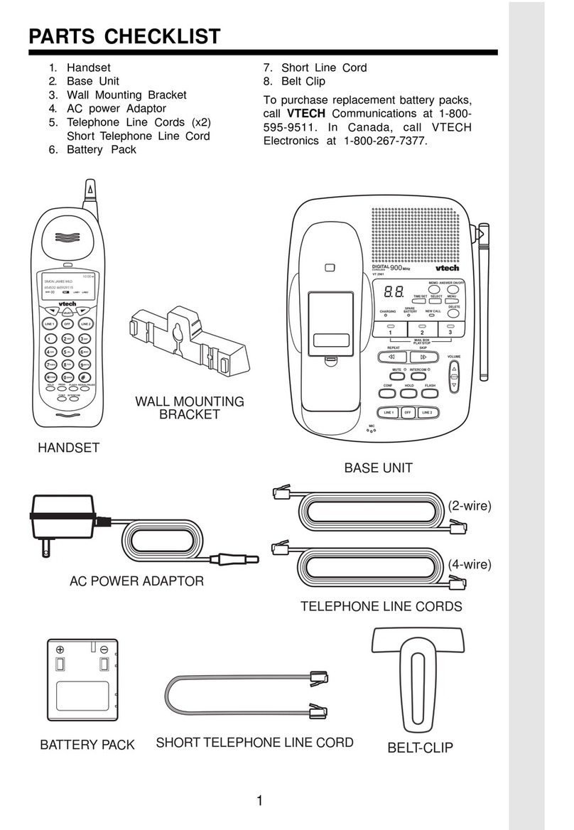 V-tech VT 2961 User manual