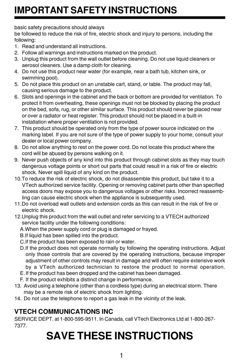 V-tech TELEZAPPER  VT 2528 User manual