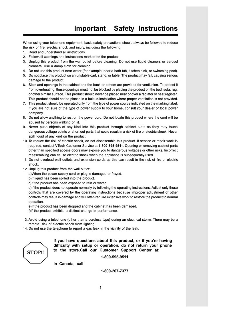 V-tech vt20-2438 User manual