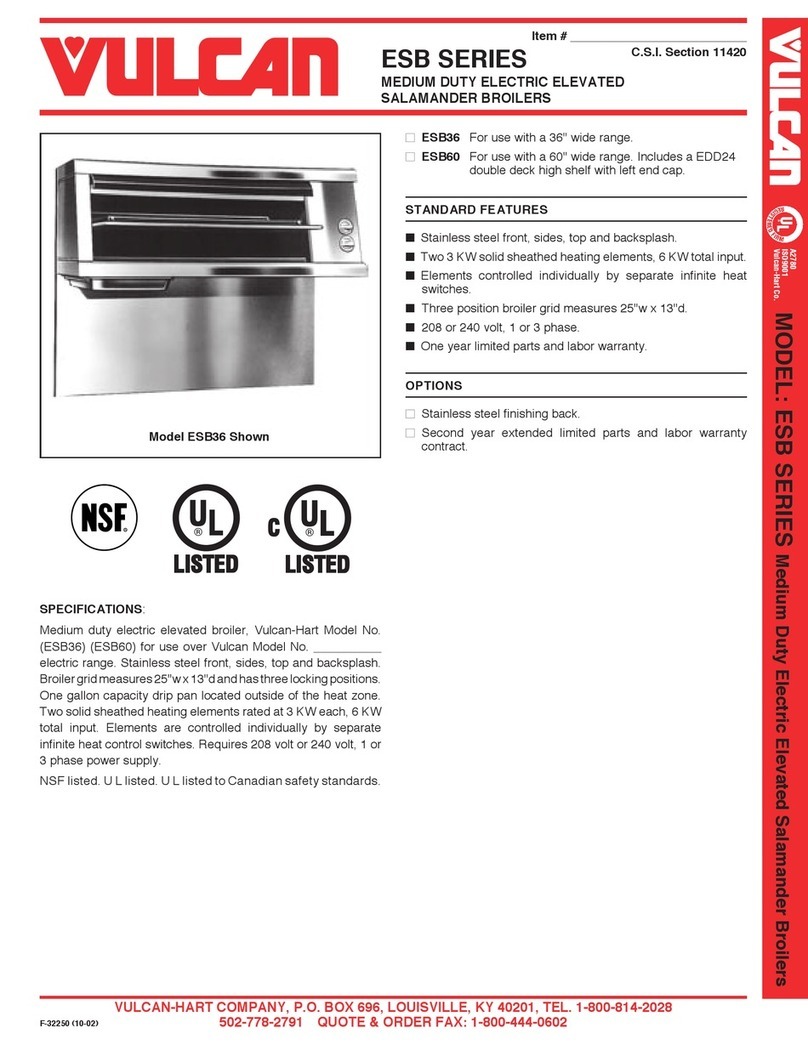 Vulcan-Hart ESB36 User manual