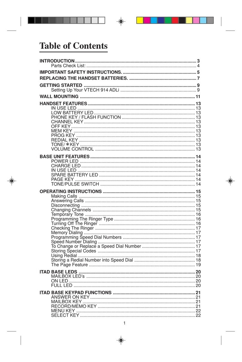 V-tech 914-916adl User manual