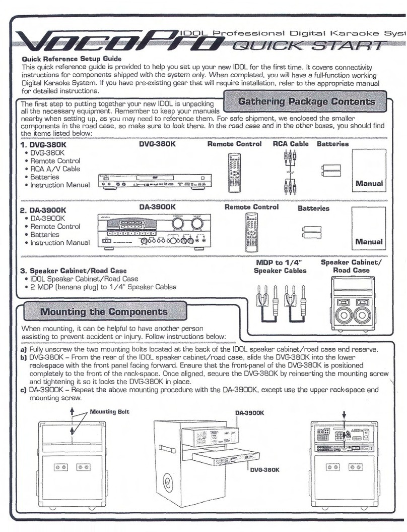 VocoPro IDOL User manual