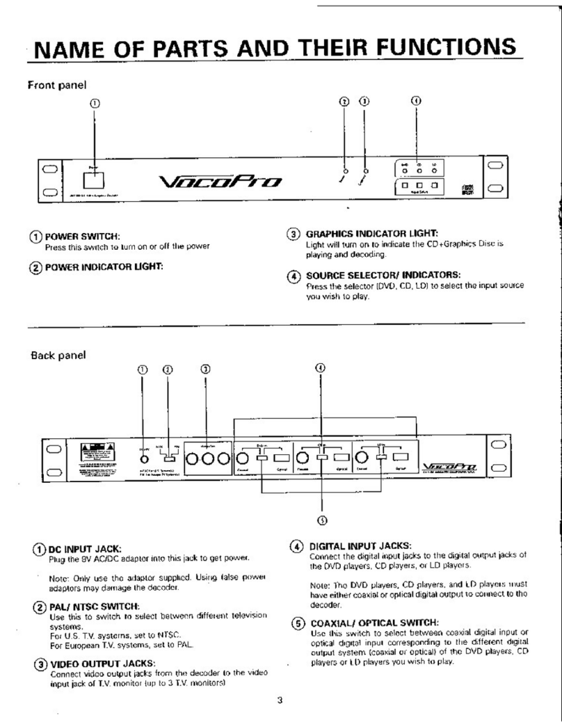 VocoPro DECODE-G1 owner's manual