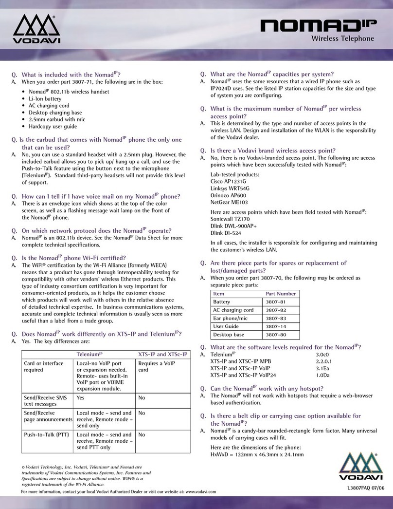 Vodavi NomadIP Instruction Manual