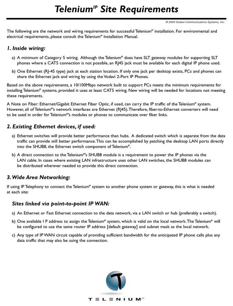 Vodavi Telenium IP User manual