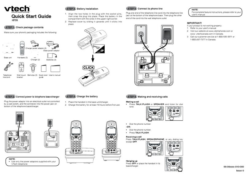 V-tech i6735 quick start guide