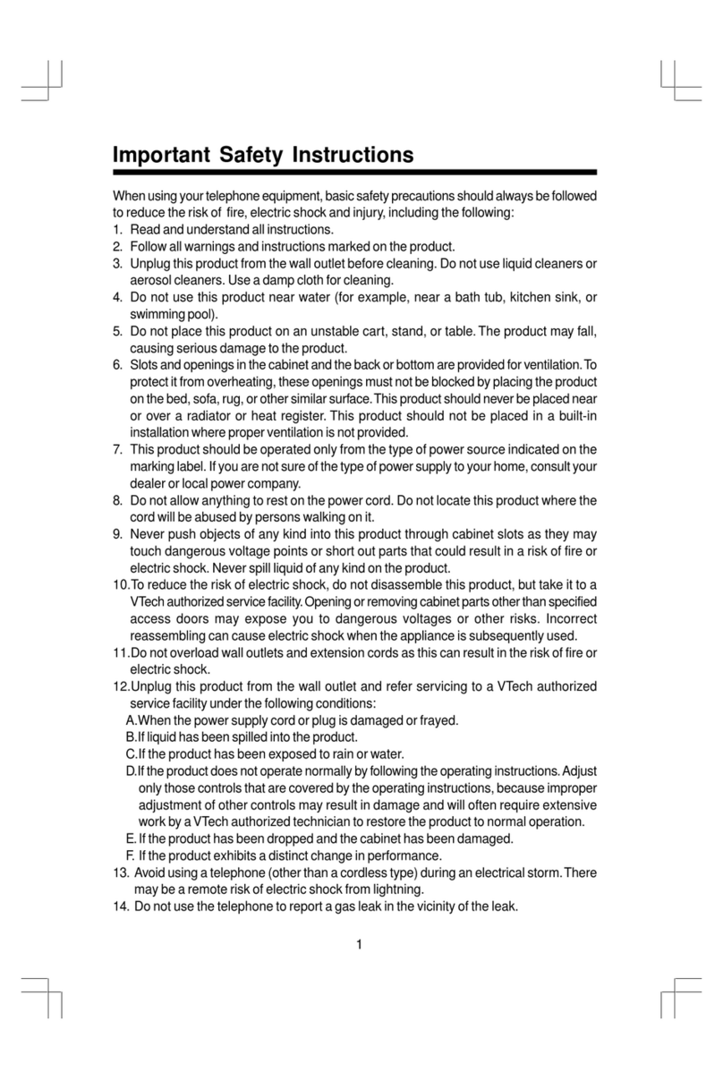 V-tech GZ2456 - VMix Cordless Phone User manual