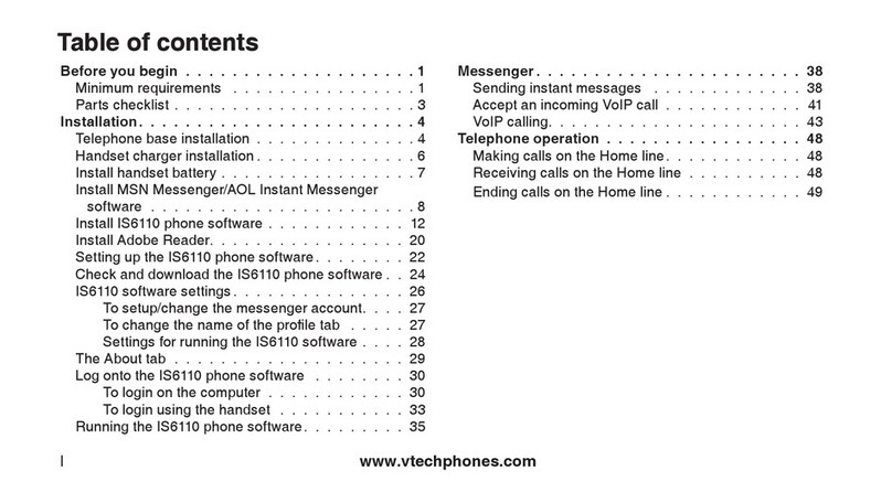 V-tech IS6110 User manual
