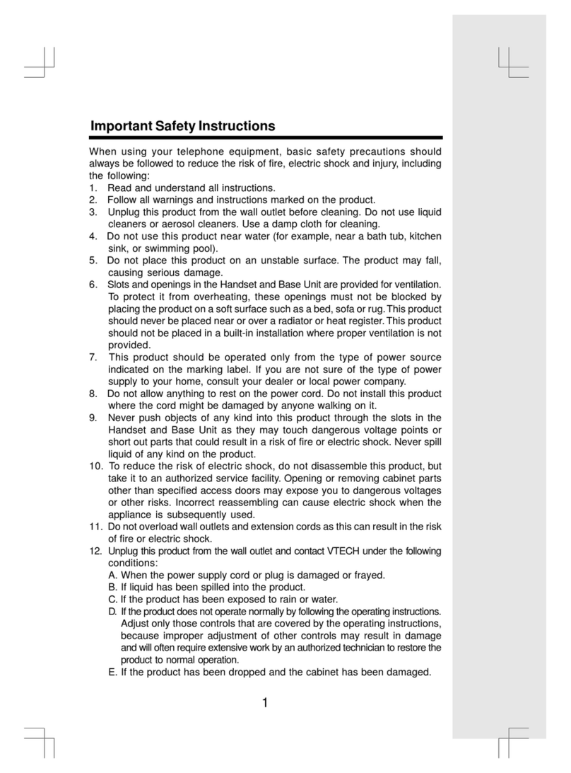 V-tech ip5852 User manual