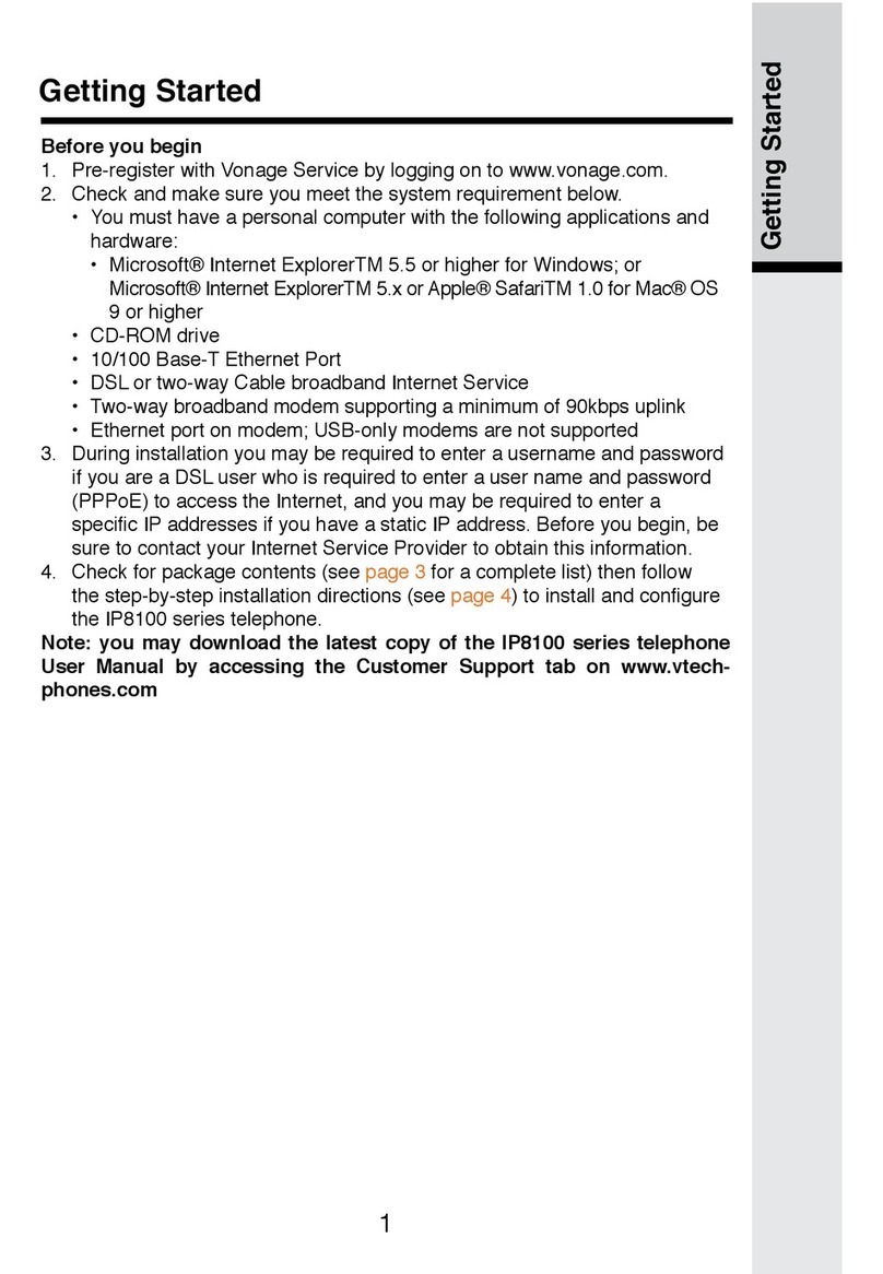 V-tech Vonage IP 8100-2 User manual