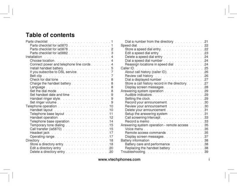 V-tech ia5870 User manual