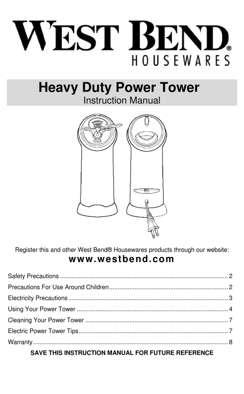West Bend 77302 instruction manual