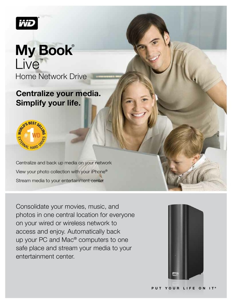 Western Digital WDBACG0020HCH - My Book Live User manual Western Digital WDBACG0020HCH - My Book Live User manual